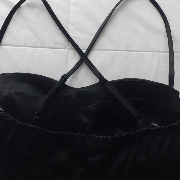 XOXO Black Satin Dress - Picture 3 of 11